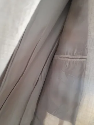 Chaqueta de traje Made in Italy beige