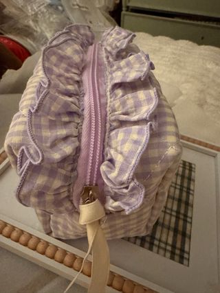 Neceser cuadros vichy algodón