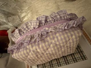 Neceser cuadros vichy algodón