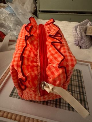 Neceser cuadros vichy algodón