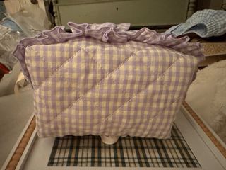 Neceser cuadros vichy algodón