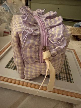 Neceser cuadros vichy algodón