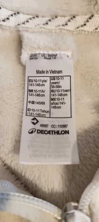 Sudadera beige niña Talla 10/11