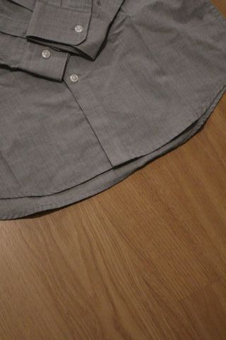 Camisa Slim Fit H&M Gris Azulado Talla S