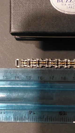 Braccialetto Rodolfo Lang acciaio e oro