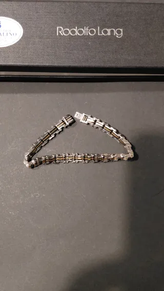 Braccialetto Rodolfo Lang acciaio e oro