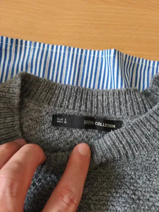 Jersey gris con botones