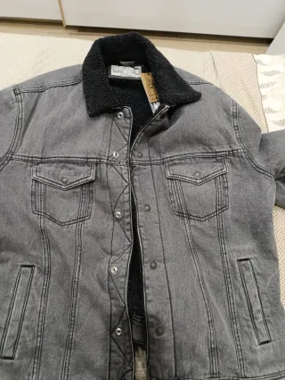 Giubbotto jeans uomo con pelliccia