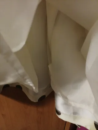 Vestido de ceremonia lunares beige y negro