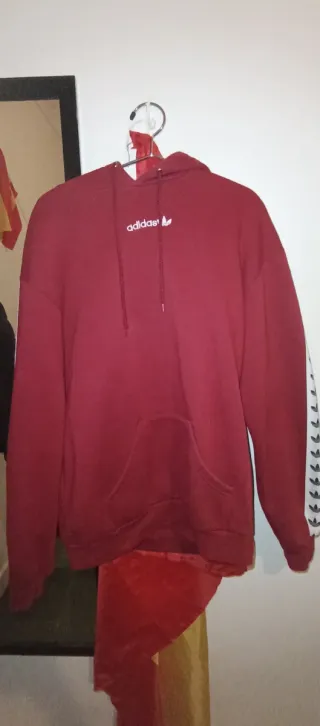 Sudadera Adidas Roja con Logo
