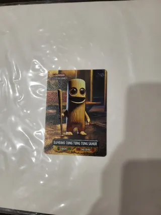 Lamincard Brainrot rara Tung Tung Tung Sahur