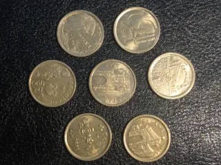 Lote 7 monedas 5 Ptas