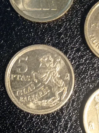 Lote 7 monedas 5 Ptas