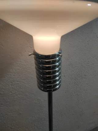 Lámpara de pie vintage metal y cristal 1.35 alto