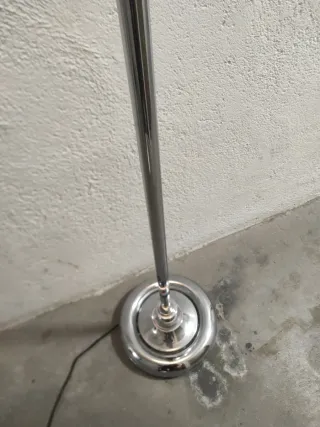 Lámpara de pie vintage metal y cristal 1.35 alto