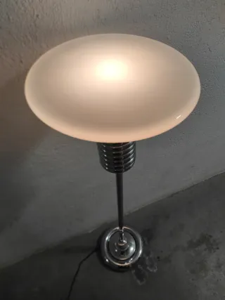 Lámpara de pie vintage metal y cristal 1.35 alto