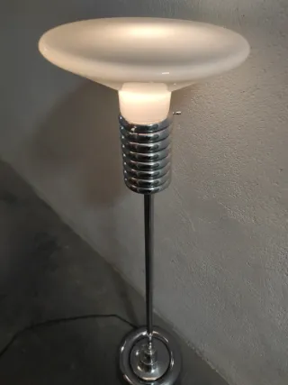 Lámpara de pie vintage metal y cristal 1.35 alto