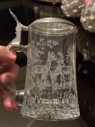 Caneca Alemã Cristal C/ Tampa Metal