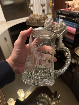 Caneca Alemã Cristal C/ Tampa Metal