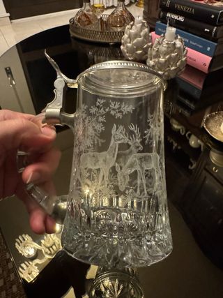 Caneca Alemã Cristal C/ Tampa Metal