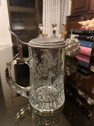 Caneca Alemã Cristal C/ Tampa Metal