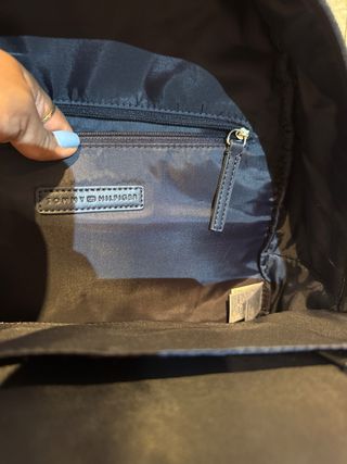 Mochila Tommy Hilfiger Azul y Beige Nueva