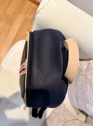 Mochila Tommy Hilfiger Azul y Beige Nueva