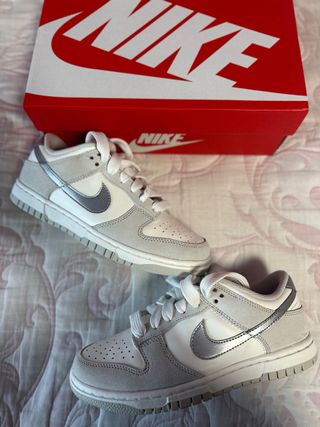 Nike Dunk Low Plata y Blanco