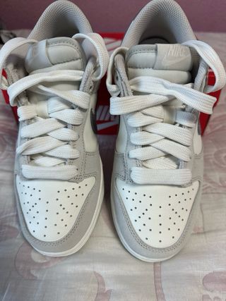 Nike Dunk Low Plata y Blanco