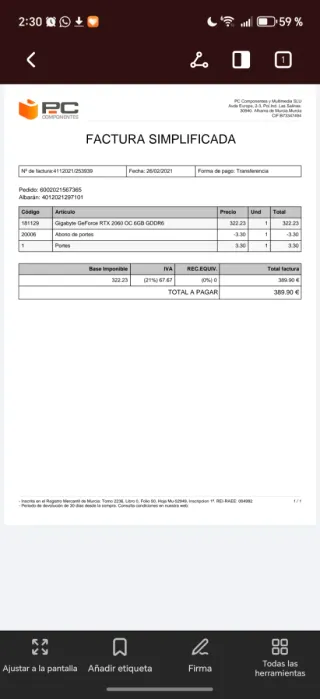 Gigabyte RTX 2060 OC 6GB GDDR6