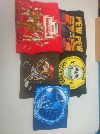 Lote 5 Camisetas Talla L Hombre