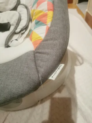 Hamaca para bebé gris con capota