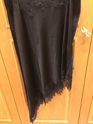 Vestido lencero Mango negro encaje