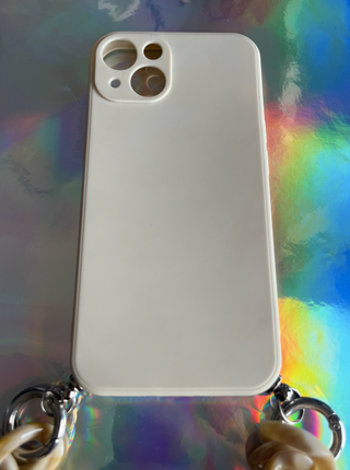 Funda iPhone 13/14 Beige con Cadena