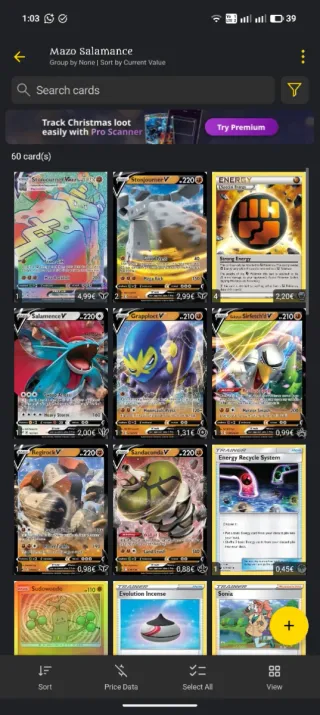 Mazo Cartas Pokémon Salamence V Fuerte Tormenta