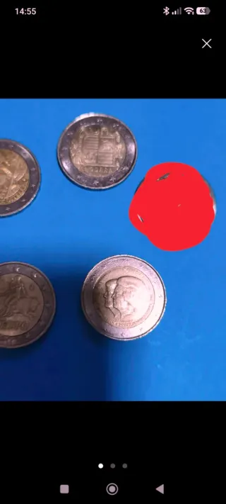 Lote 4monedas 2 euros diferentes países