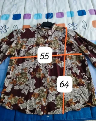 Camisa Vintage Estampada Mujer