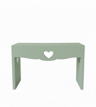 Alzatina porta barattoli verde salvia con cuori