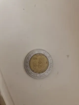Moneda de 5 pesos mexicanos 2018