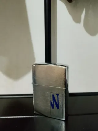 Accendino Zippo Argentato con N