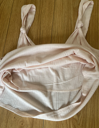 Top camiseta H&M rosa de tirantes