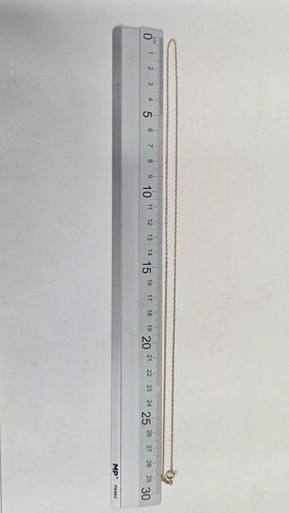 Cadena forzada fina oro 18k 59cm