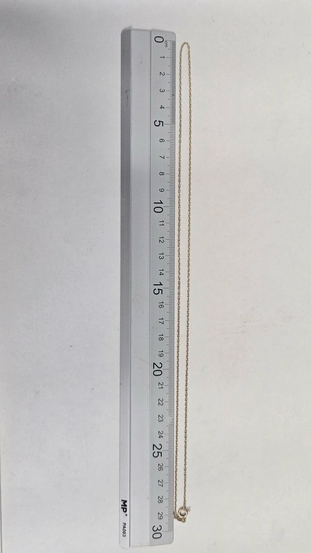 Cadena forzada fina oro 18k 59cm