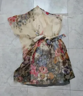 Zara plumífera S Marrón+REGALO 3 vestidos talla s