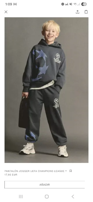 Chándal Zara UEFA Champions League 11-12 años