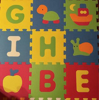 Alfombra Puzzle Infantil Letras y Dibujos