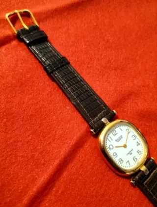 Orologio Bulova Vintage Rettangolare Oro Marrone