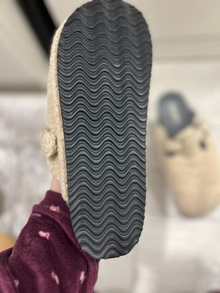 Zuecos Natura Borreguito Beige/Gris