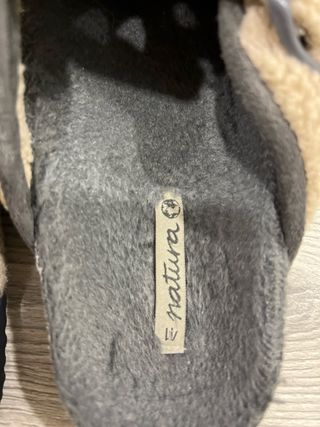 Zuecos Natura Borreguito Beige/Gris