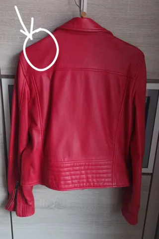 Biker Piel Roja Stradivarius T.M